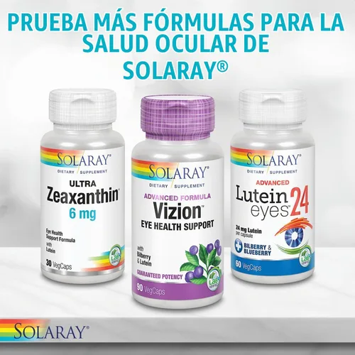 Vista 6 de SOLARAY Arándano y Luteína 160 mg, 30 cápsulas vegetales