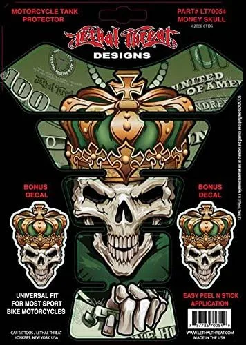 Vista 2 de USA YSLT70123 Tank Pad Canada Ripping Skull, 1 paquete