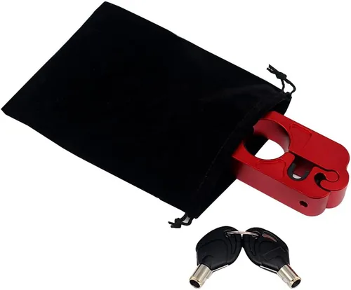 Vista 5 de Xboken - Cerradura de motocicleta antirrobo, resistente, cerraduras de seguridad ajustables para manillar del acelerador y freno, cerraduras