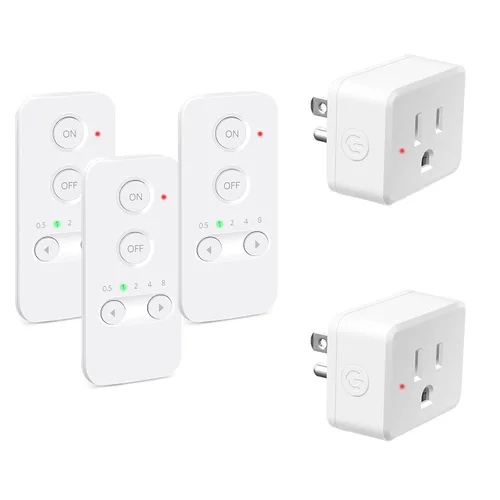 Vista 139 de NineLeaf - Enchufe de salida de control remoto, interruptor de luz de encendido y apagado inalámbrico desmontable 500FT Light Plug Decorator