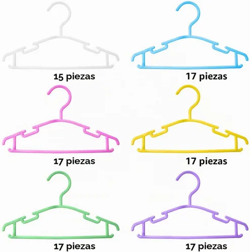 Vista 4 de GoodtoU Perchas para bebé, paquete de 100 perchas para ropa de bebé para armario, perchas de plástico antideslizantes para niños, ahorran espacio