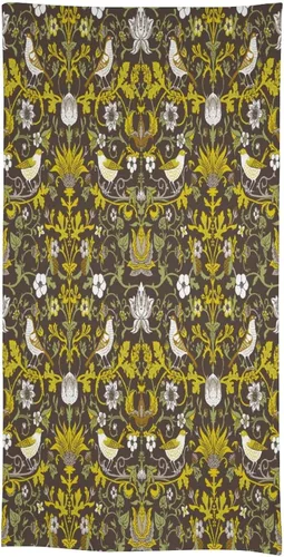 Vista 175 de Mantel Floral Retro de Pájaros, Diseño Original Bohemio William Morris Estampado Cubierta de Mesa para Hogar Picnic Fiesta Comedor Cocina William
