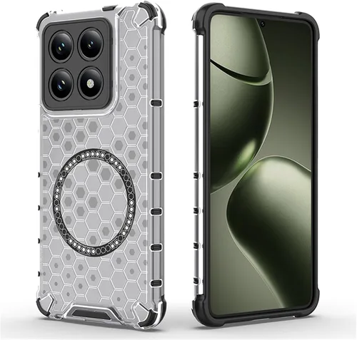 Vista 7 de Funda transparente para Xiaomi 14 T Pro Honeycomb Negro