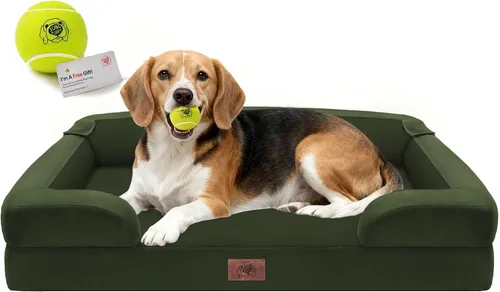 Vista 32 de Cama ortopédica impermeable para perros medianos y grandes Beige