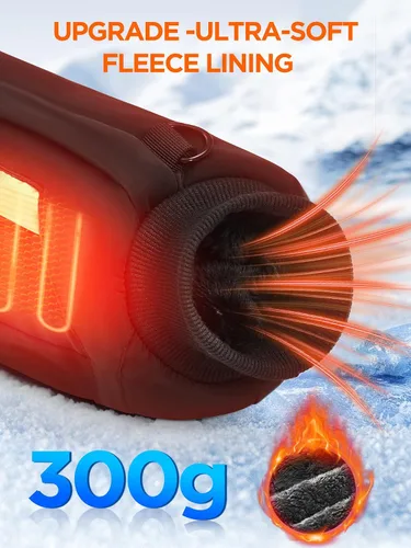 Vista 5 de Bolsa de calentador de manos con calefacción, manopla eléctrica de calentamiento de 3 etapas, banco de energía portátil recargable de 10000 mAh