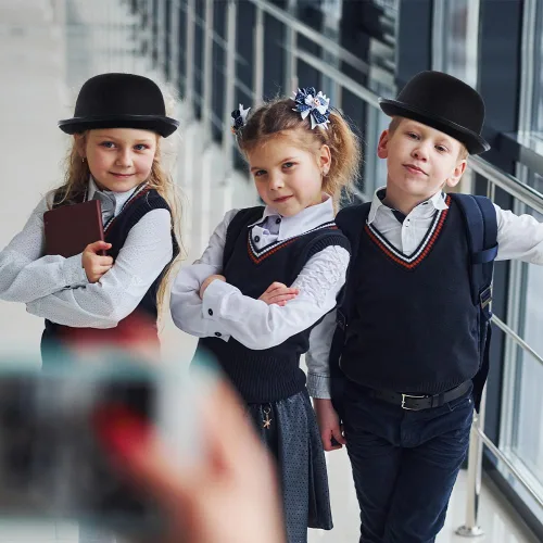 Vista 5 de Funny Party Hats Sombrero de boliche – Sombrero Derby negro para niños – Sombrero de fieltro – Talla única – Gorros unisex para niños