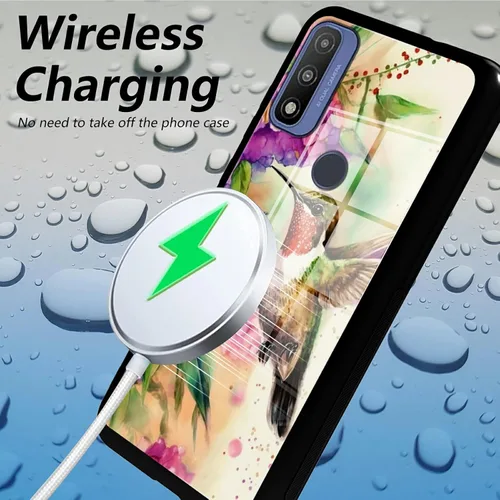 Vista 330 de Funda para Motorola Moto G Stylus 5G 2021 de vidrio templado, funda negra con diseño de mujer negra africana para mujeres y hombres, antiarañazos, a