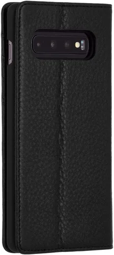 Vista 2 de Case-Mate - Cartera Folio - Funda tipo cartera de cuero para Samsung Galaxy S10+ - Cuero negro
