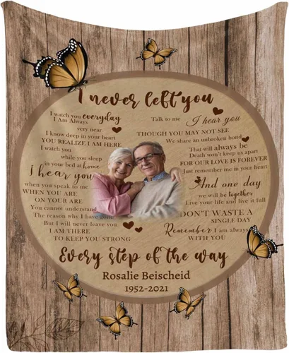 Vista 42 de Manta de memoria amorosa personalizada, no Longer be My Side but Forever in My Heart