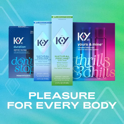 Vista 8 de K-Y Sensación natural con aloe, lubricante a base de agua para sexo, juguete sexual y lubricante anal, lubricante personal no pegajoso, apto