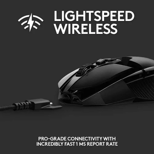 Vista 5 de Logitech G903 Hero 16K - Ratón inalámbrico para videojuegos con sensor de velocidad lumínica (renovado)