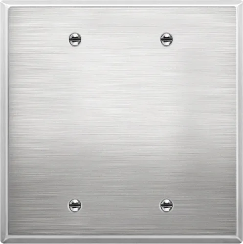 Vista 15 de LIDER Placa de Pared de Metal en Blanco, Cubierta de Tomacorriente en Blanco de Acero Inoxidable, Resistente a la Corrosión, Tamaño Mediano 1-Gang