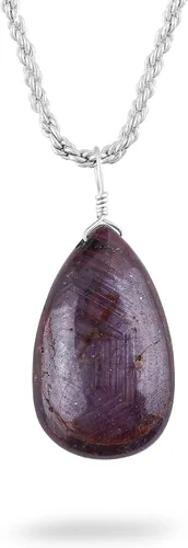 Vista 9 de Collar con colgante de piedras preciosas naturales, cristales curativos, delicadas piedras de lágrima, joyería bohemia hecha a mano, piedra