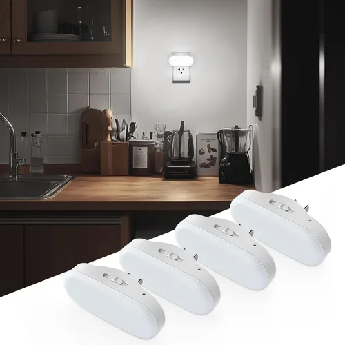 Vista 13 de DORESshop Luz nocturna roja, encendido/apagado automático, brillo ajustable de 0-100 LM, luz nocturna regulable con sensor de luz que se enchufa a