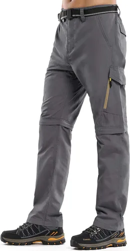 Vista 2 de Hiking Pants for Men Convertible Zip Off Boy Scout Quick Dry Lightweight Cargo Travel Safari Pants
