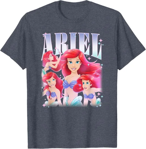 Vista 69 de Disney Camiseta de la princesa Ariel de la Sirenita Multi Pose, Negro