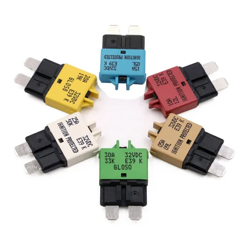 Vista 19 de Disyuntor de fusibles de reinicio manual de 12 V, 24 V, 3 A, ATO/ATC de perfil bajo – UL – Disyuntores reiniciables tipo 3 amperios, kit de fusibles