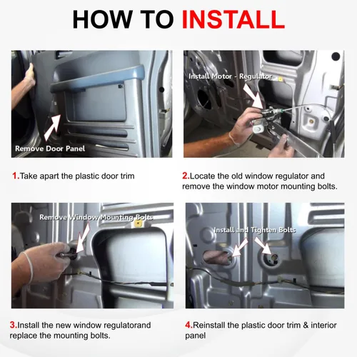Vista 7 de PANNUOSCS Motor de ventana delantera trasera izquierda 742-272 compatible con Ford Expedition F-150 F-250 F-350 Lobo Lincoln Navigator XL3Z1523395AA