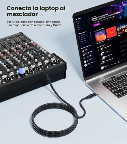 Vista 4 de Cable de micrófono hembra desequilibrado de 0.1 in a XLR, 3,3 pies 1/8 inch Stereo Jack Aux to Regular Female XLR Cord for Laptop, Speaker, Mixer