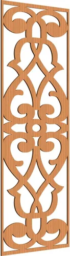 Vista 116 de 9 3/8"W x 24 3/8"H x 1/4"T Bellaire Decorativos Paneles de pared de madera calado, abedul
