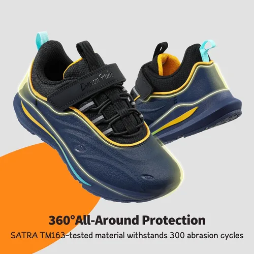 Vista 3 de DREAM PAIRS Zapatos deportivos para niños y niñas, para correr, atléticos, protectores, para caminar, serie Durastep para niños pequeños y grandes