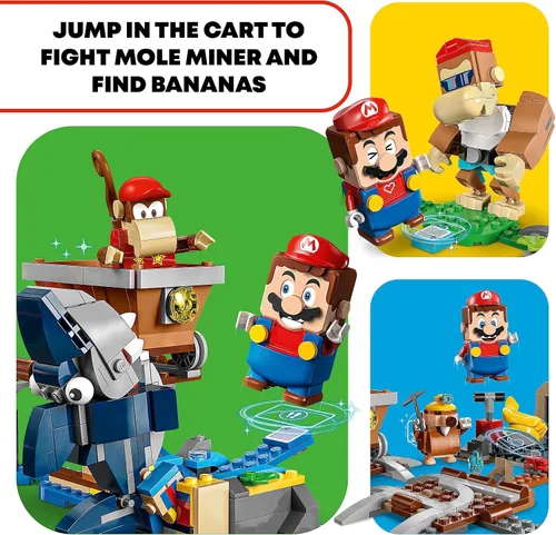 Vista 4 de LEGO 71425 Super Mario Diddy Kongs Lorenritt Erweiterungsset