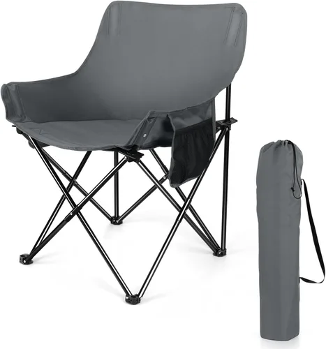 Vista 9 de Joyfair Silla de campamento al aire libre para adultos, sillas plegables grandes y portátiles con bolsa de transporte para patio, playa, pesca