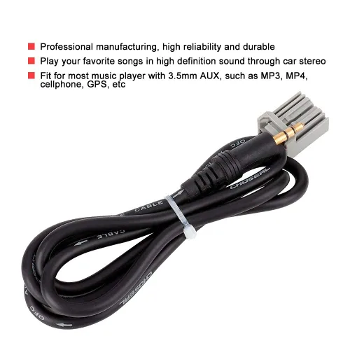 Vista 2 de KIMISS Cable de audio, adaptador AUX de cable de audio de 0.138 in para conector de entrada CRV 2006-2013