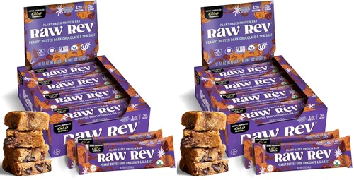 Vista 11 de Raw Rev Glo Vegan - barras de proteínas sin gluten Vegan & Dairy-Free Protein Bar Gluten-Free Plant-Based No Sugar Alcohols Kosher