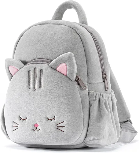 Vista 36 de Lazada Mochila para niños pequeños, juguetes de animales de peluche, mochila pequeña, color gris, 9.5 pulgadas