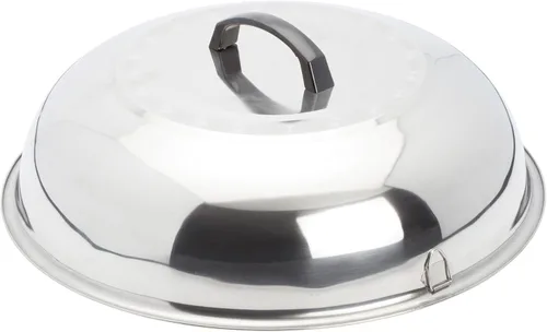 Vista 8 de Winco Soporte de anillo wok chapado en zinc, 8 pulgadas, acero, mediano