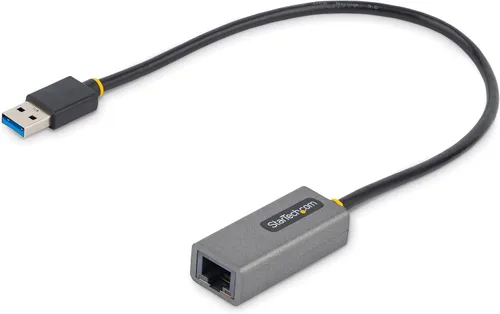 Vista 8 de StarTech adaptador de red de NIC con conexión Gigabit Ethernet y puerto USB, Negro