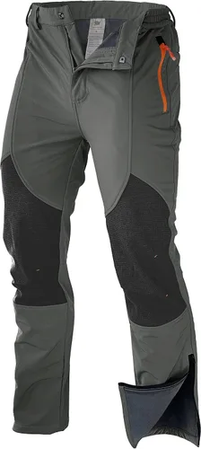 Vista 2 de Men's Snow Ski Waterproof Hiking Pants Fleece Lined Softshell Insulated Snowboard Outdoor Work Zipper Bottom Leg