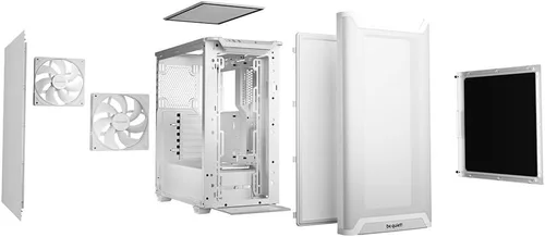 Vista 4 de be quiet! Carcasa de PC Pure Base 501 blanca 2 ventiladores silenciosos preinstalados Carcasa media USB 3.2 Gen Carcasa de PC silenciosa