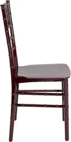 Vista 5 de Flash Furniture Silla Chiavari apilable de resina de caoba serie HERCULES