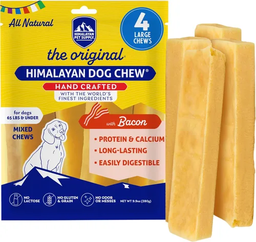 Vista 15 de Himalayan Dog Chew Bacon Yak Cheese - Masticables para perros, el mejor para ti, 100% natural de larga duración, golosinas saludables para perros