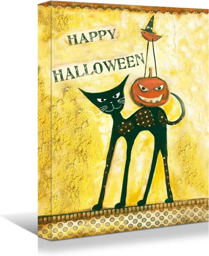 Vista 14 de Wewejia -Lienzo de Halloween pintura de pared de máscara de Halloween rojo/azul fantasma imagen póster impresiones de Halloween arte de pared