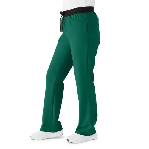 Vista 5 de ave. Pantalón médico costero de siete bolsillos para mujer con corte de bota en Hunter, talla S