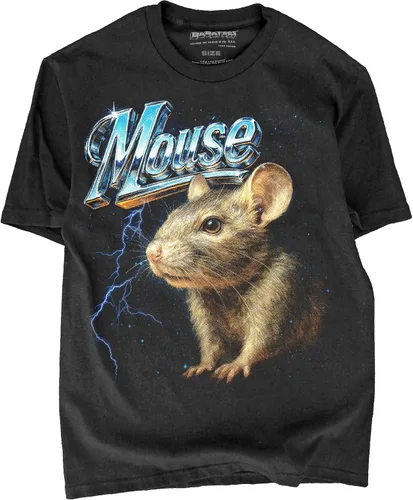 Vista 38 de Camiseta de Heavy Metal de los 80s con Animal en Negro - 100% Algodón - para Hombre y Mujer