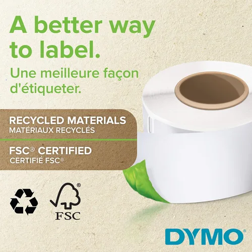 Vista 2 de DYMO Etiquetas de dirección de devolución de LabelWriter auténticas 0.984 in x 2.126 in Autoadhesivas 12 rollos de 500 etiquetas fáciles