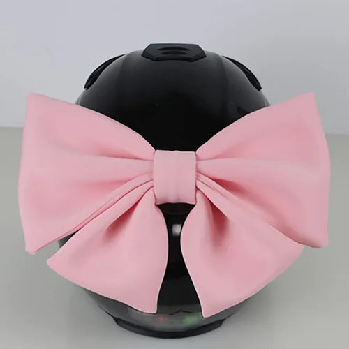 Vista 4 de Grandes Adornos de Casco con Lazo Decoraciones Lindas de Casco con Lazo Adhesivo Adecuado Accesorios para Casco para Esquí Bicicleta Casco