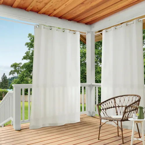 Vista 138 de TOWN & COUNTRY BASICS Cabana Cortinas Sólidas de Peso Pesado para Interiores y Exteriores, Opacidad de Filtrado de Luz con Parte Superior de Ojales