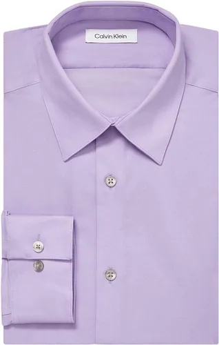 Vista 3 de Calvin Klein Men's Slim Fit Non Iron Solid Dress Shirt - Tienda Exclusive