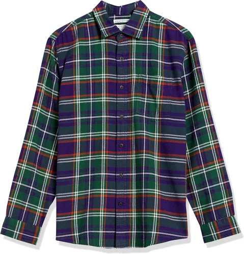 Vista 6 de Tienda Essentials Camisa de franela de manga larga para hombre (disponible en tallas grandes y altas)