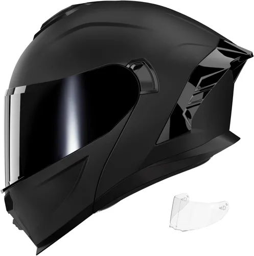 Vista 13 de Casco de motocicleta, casco modular de motocicleta de doble visera abatible de cara completa JR-815, casco de motocicleta aprobado por DOT con 2