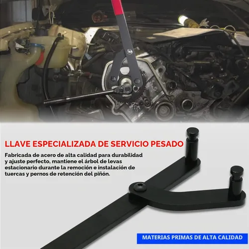 Vista 3 de Soporte Universal de Polea Portador de Árbol de Levas Bomba de Inyección Herramienta de Llave de Sujeción de Piñón de Leva Compatible con Audi