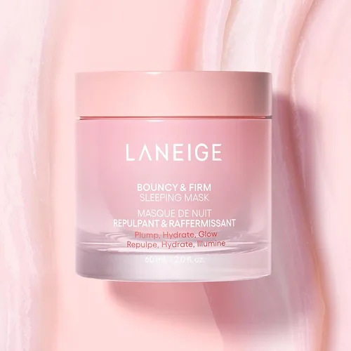 Vista 2 de LANEIGE Mascarilla nocturna revitalizante, suave, con complejo de peonía y colágeno, hidratación que fortalece la barrera