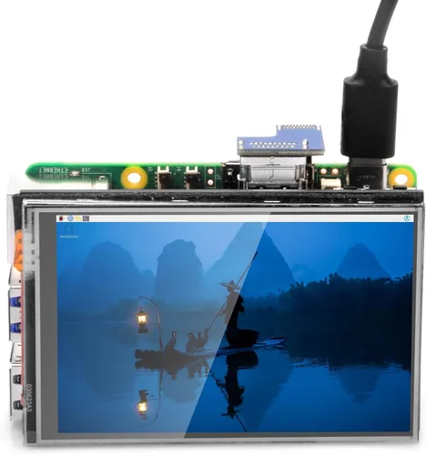 Vista 5 de OSOYOO 3.5 "HDMI LCD pantalla táctil para Raspberry Pi 5 4 3 2 con lápiz óptico