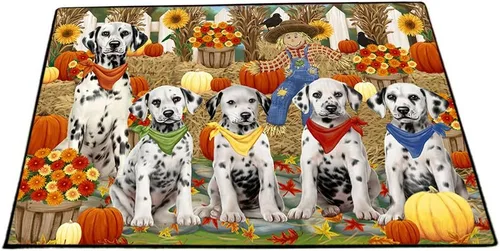 Vista 20 de Doggie of the Day Dalmatian Dogs Floor Mat - 4th of July Independence Day - Best Dog Doormat - Protector Decor - Unique Portrait Art - Premium