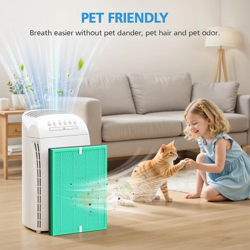 Vista 5 de MSA3 Filtro de olor para mascotas de repuesto, compatible con el purificador de aire de soluciones de membrana MSA3/MSA3S, filtro 4-en-1 mejorado
